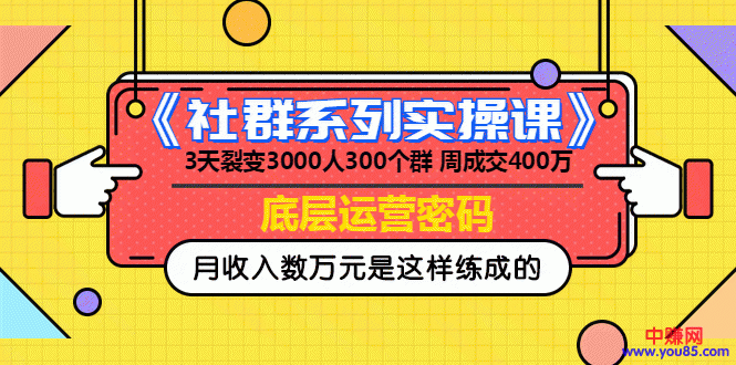 （966期）《社群系列实操课》 3天裂变3000人300个群 周成交400万的底层运营密码-副业心选