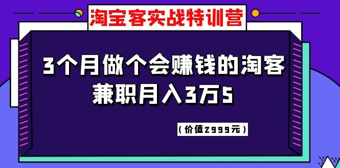 图片[2]-（1119期）淘宝客实战特训营，三个月做个会赚钱的淘客，兼职月入3万5（价值2999元） - 副业心选-副业心选