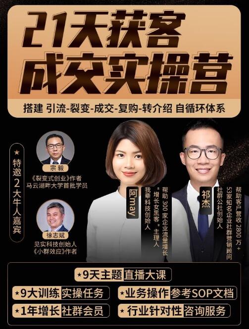 图片[2]-（1135期）21天裂变成交实操营，手把手教你搞定获客和成交两大难题！（更新中） - 副业心选-副业心选