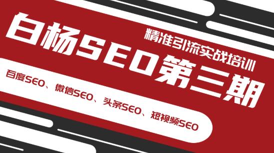 图片[2]-（1240期）白杨SEO第三期精准引流实战培训（百度SEO、微信SEO、头条SEO、短视频SEO） - 副业心选-副业心选