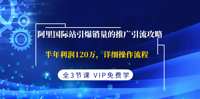 （1374期）阿里国际站引爆销量的推广引流攻略，半年利润120万，详细操作流程(全3节课)-副业心选