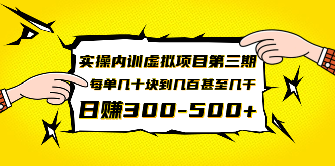 （1389期）实操内训虚拟项目第三期，每单几十块到几百甚至几千，日赚300-500+(无水印) - 副业心选-副业心选