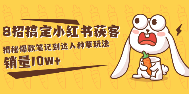 （1561期）媒老板商8招搞定小红书获客：揭秘爆款笔记到达人种草玩法，销量10w+-副业心选