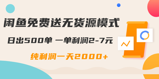 （1613期）闲鱼免费送无货源模式是如何日出500单的？一单利润2-7元 纯利润一天2000+ - 副业心选-副业心选