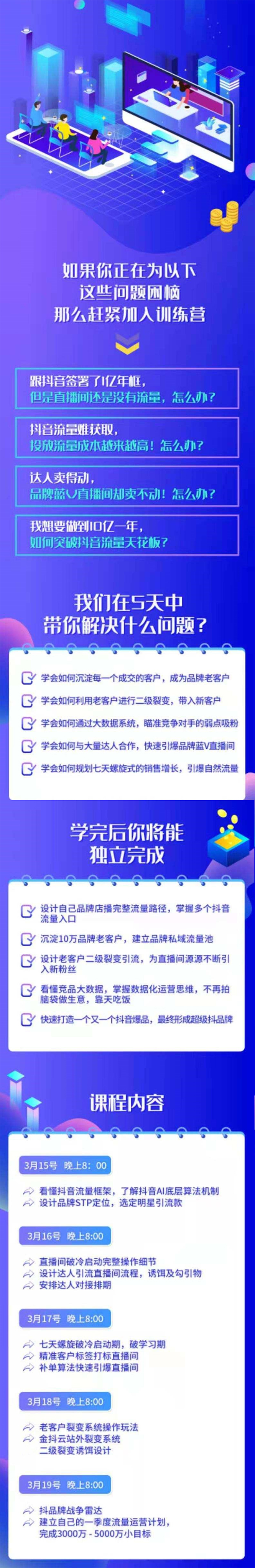 图片[2]-（1699期）抖品牌店播5天流量训练营：28天从0做到1650万抖音品牌店播玩法揭秘 - 副业心选-副业心选