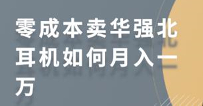 （1731期）零成本卖华强北耳机如何月入10000+，教你在小红书上卖华强北耳机-副业心选