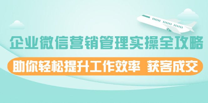 （1996期）企业微信营销管理实操全攻略，助你轻松提升工作效率 获客成交-副业心选