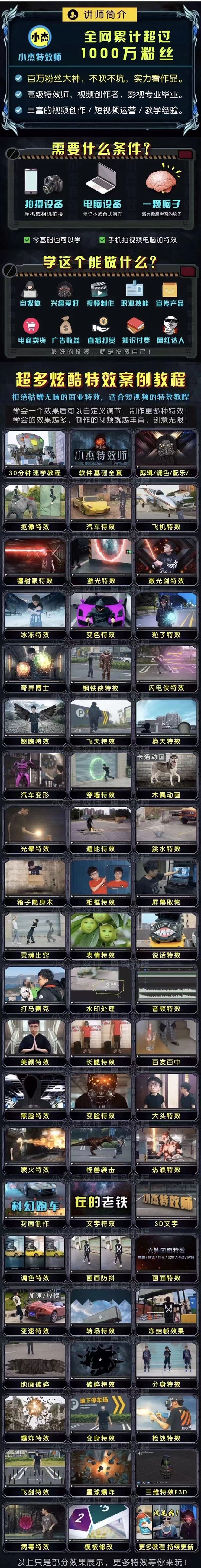 图片[2]-（2878期）1000w粉丝大佬的特效课·从零快速学特效视频，快速入门（软件+教程+素材） - 副业心选-副业心选