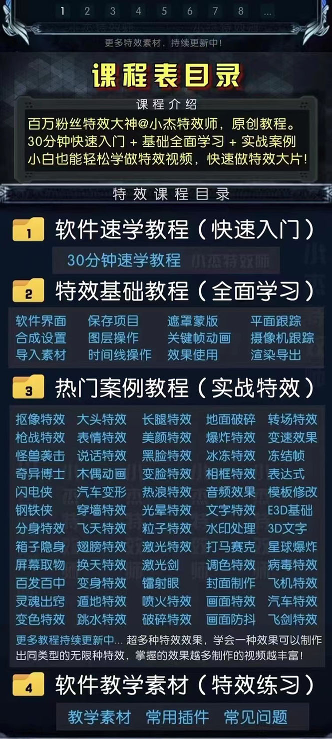 图片[3]-（2878期）1000w粉丝大佬的特效课·从零快速学特效视频，快速入门（软件+教程+素材） - 副业心选-副业心选
