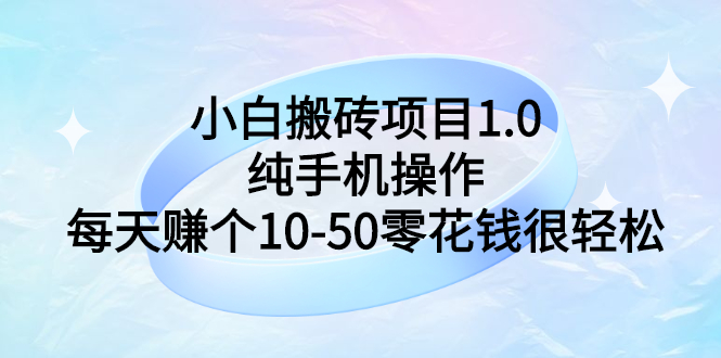 （2740期）小白搬砖项目1.0，纯手机操作，每天赚个10-50零花钱很轻松 - 副业心选-副业心选