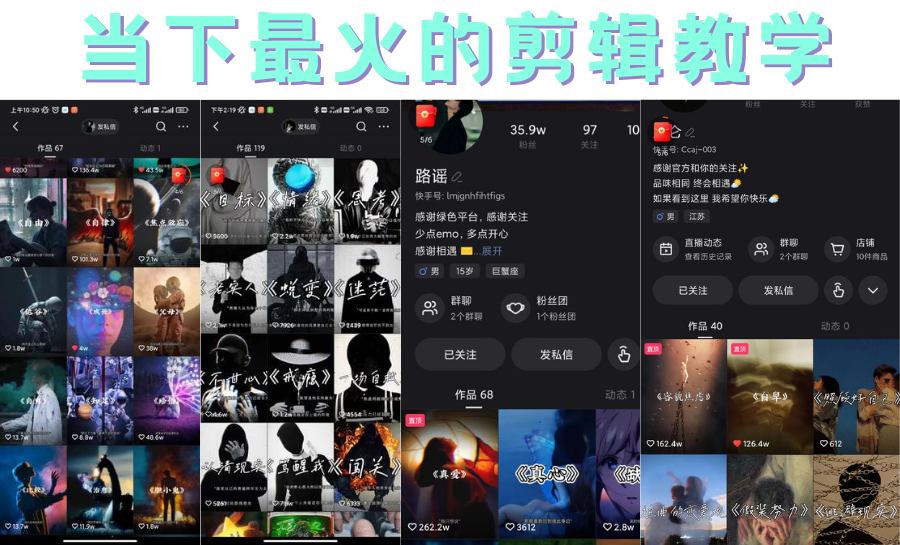 （2724期）短时视频朦胧诗文案号制作教程，实操7天涨粉20W+小白20分钟看完直接上手 - 副业心选-副业心选