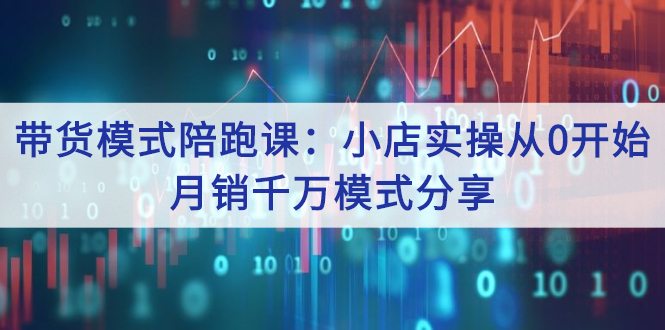 （2643期）带货模式陪跑课：小店实操从0开始，月销千万模式分享-副业心选