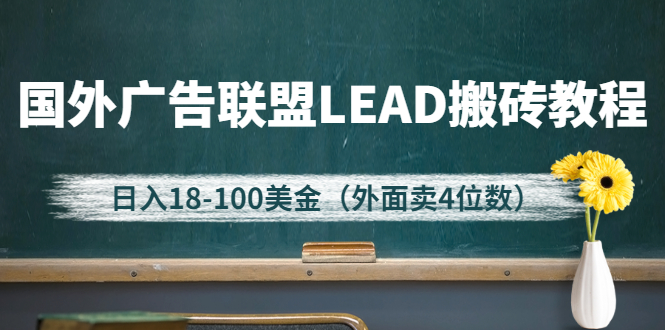 （2616期）外面卖4位数的国外广告联盟LEAD搬砖教程，日入18-100美金（教程+软件） - 副业心选-副业心选