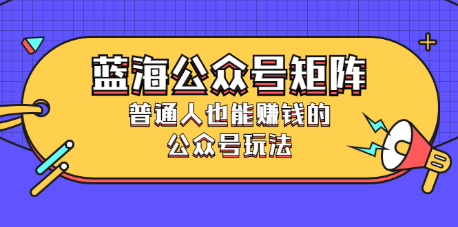 （2459期）蓝海公众号矩阵：普通人也能赚钱的公众号玩法，月入过N万-副业心选