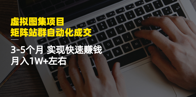 （2411期）虚拟图集项目：矩阵站群自动化成交，3-5个月 实现快速赚钱 月入1W+左右 - 副业心选-副业心选