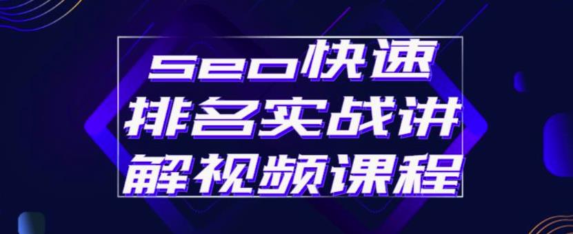 （2412期）seo快速排名实战讲解视频课程，揭秘seo快排原理 - 副业心选-副业心选