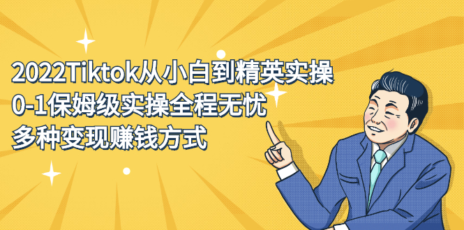 （2317期）2022Tiktok从小白到精英实操，0-1保姆级实操全程无忧，多种变现赚钱方式-副业心选