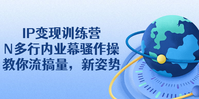 （2263期）IP变现训练营：N多行内业幕骚作操，教你流搞量，新姿势！ - 副业心选-副业心选