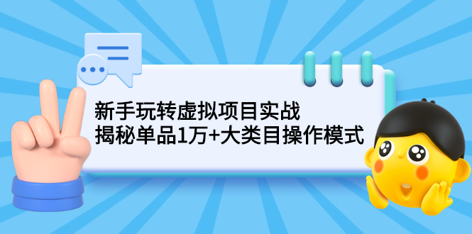 （2144期）新手玩转虚拟项目实战，揭秘单品1万+大类目操作模式【视频课程】-副业心选