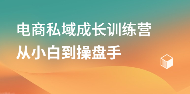 （2120期）电商私域成长训练营，从小白到操盘手-副业心选