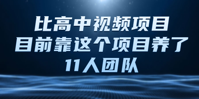 （2136期）中视频项目，目前靠这个项目养了11人团队【视频课程】-副业心选