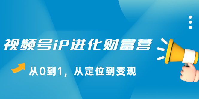 （2115期）视频号iP进化财富营，从0到1，从定位到变现赚钱-副业心选