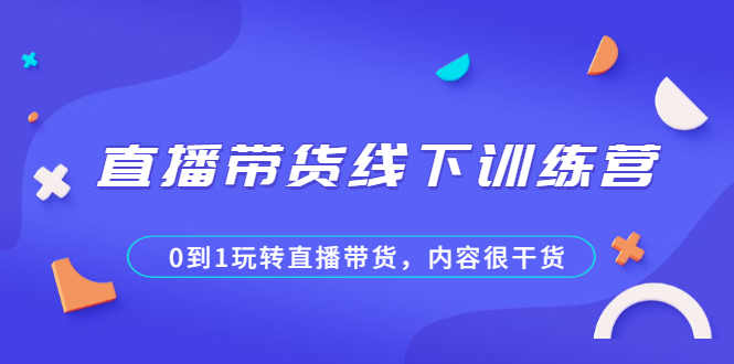 （2097期）直播带货线下训练营，0到1玩转直播带货，内容很干货-副业心选