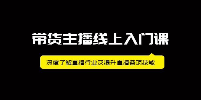 （2092期）带货主播线上入门课，深度了解直播行业及提升直播各项技能-副业心选