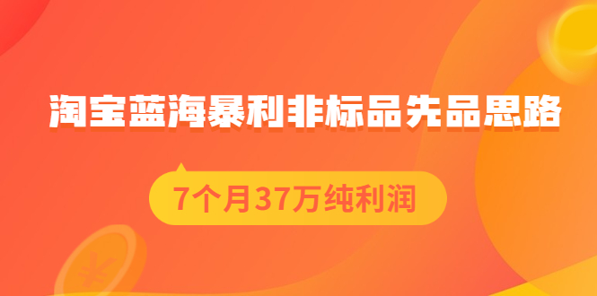（2054期）淘宝蓝海暴利非标品先品思路，7个月37万纯利润，压箱干货分享！ - 副业心选-副业心选