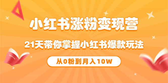 （3132期）《小红书涨粉变现营》21天带你掌握小红书爆款玩法 从0粉到月入10W - 副业心选-副业心选