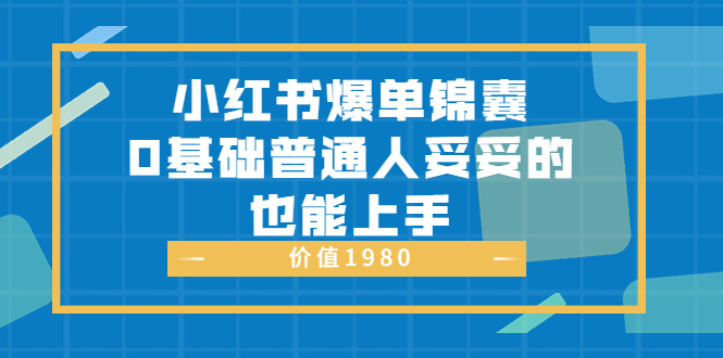 （3402期）小红书爆单锦囊，0基础普通人妥妥的也能上手 - 副业心选-副业心选