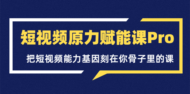 （3570期）短视频原力赋能课Pro，把短视频能力基因刻在你骨子里的课-副业心选