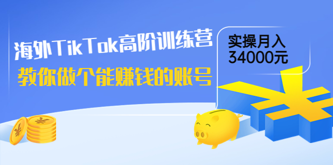 （3628期）海外TikTok高阶训练营：教你做个能赚钱的账号，实操月入34000元！ - 副业心选-副业心选