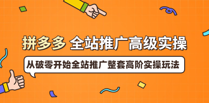 （3605期）拼多多全站推广高级实操：从破零开始全站推广整套高阶实操玩法 - 副业心选-副业心选