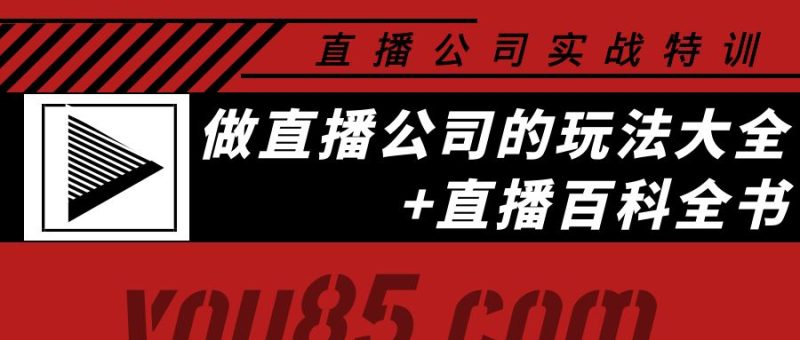 （3799期）老陈·直播公司实战特训：做直播公司的玩法大全+直播百科全书-副业心选
