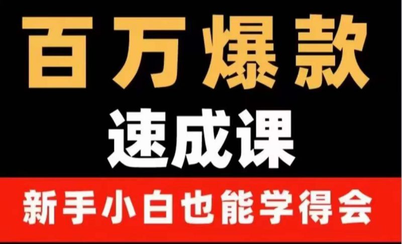（3911期）百万爆款速成课：用数据思维做爆款，小白也能从0-1打造百万播放视频-副业心选