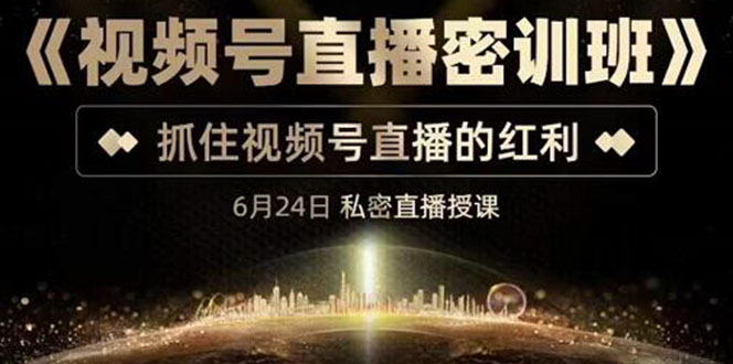 （3120期）《视频号直播密训班》，抓住视频号直播的红利 价值12800 - 副业心选-副业心选