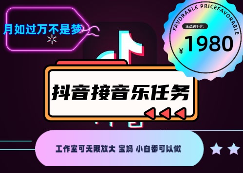 图片[2]-（4043期）外面收费1980抖音音乐接任务赚钱项目【任务渠道+详细教程】 - 副业心选-副业心选
