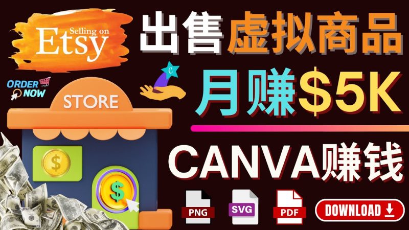 （4243期）通过Etsy出售Canva模板，操作简单，收益高，月赚5000美元-副业心选