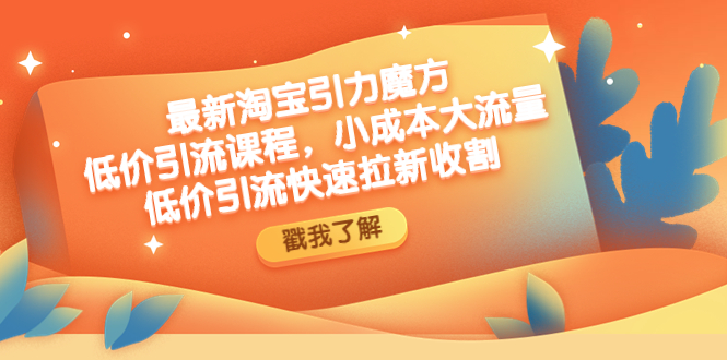 （4708期）最新淘宝引力魔方低价引流实操：小成本大流量，低价引流快速拉新收割-副业心选