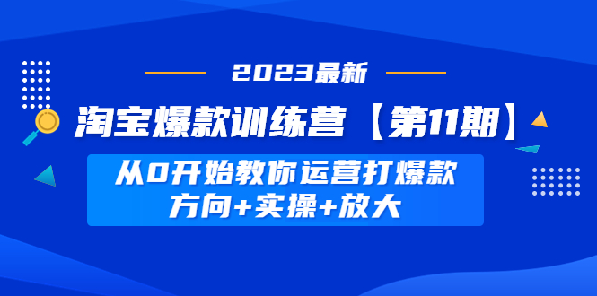 （4784期）淘宝爆款训练营【第11期】 从0开始教你运营打爆款，方向+实操+放大 - 副业心选-副业心选