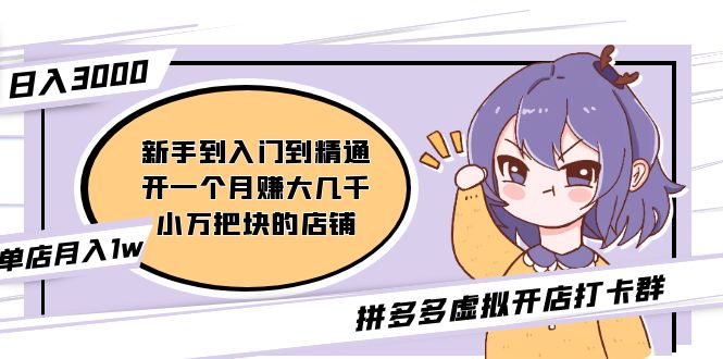 （5023期）拼多多虚拟开店打卡群：入门到精通（昨日群里有小伙伴日入3000+）2月26更新 - 副业心选-副业心选