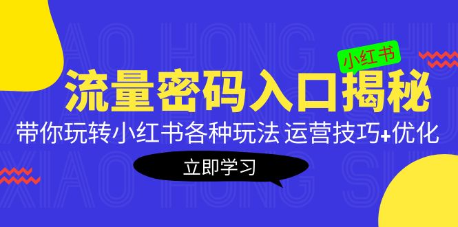 （5179期）小红书流量密码入口揭秘：带你玩转小红书各种玩法 运营技巧+优化！ - 副业心选-副业心选