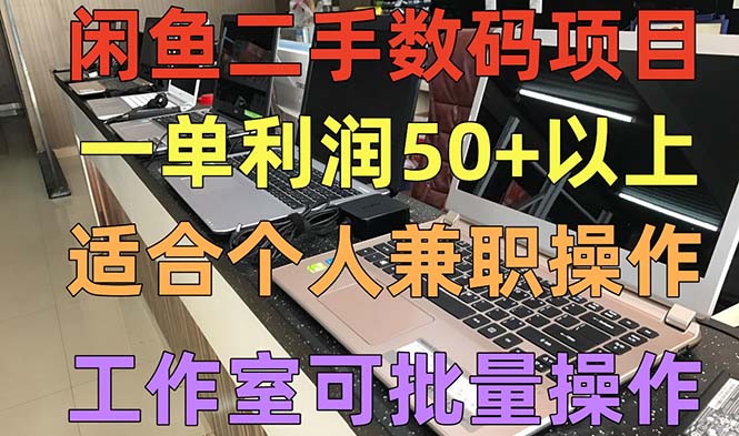 （5275期）闲鱼二手数码项目，个人副业低保收入一单50+以上，工作室批量放大操作 - 副业心选-副业心选