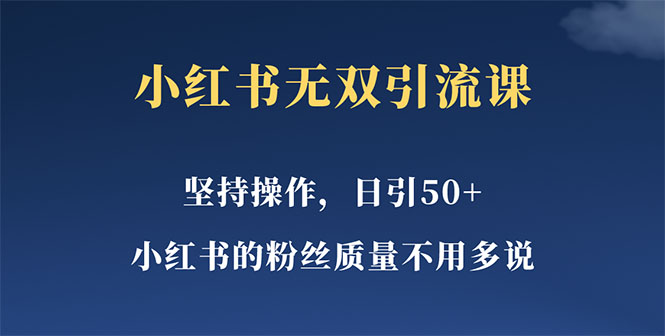 （5674期）小红书无双课一天引50+女粉，不用做视频发视频，小白也很容易上手拿到结果-副业心选