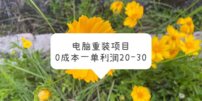 （5882期）电脑系统重装项目，0成本一单利润20-30 - 副业心选-副业心选