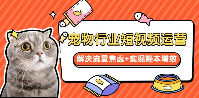 （5925期）宠物/行业短视频运营 流量增长的一层窗户纸 解决流量焦虑+实现降本增效 - 副业心选-副业心选