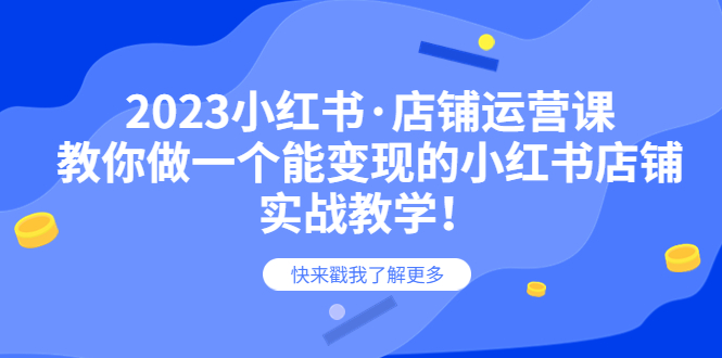 （6127期）2023小红书·店铺运营课，教你做一个能变现的小红书店铺，20节-实战教学 - 副业心选-副业心选