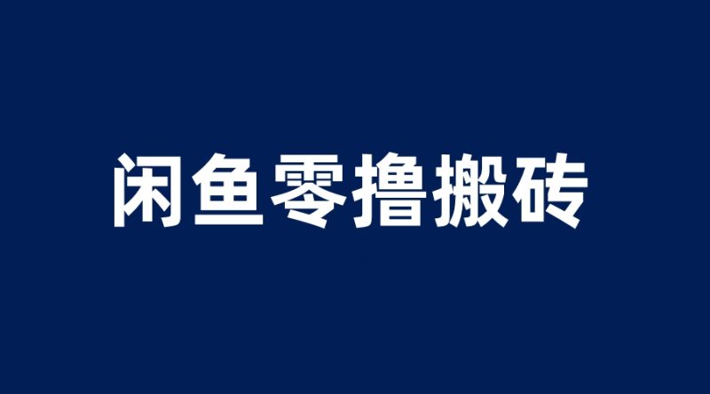 （6096期）闲鱼零撸无脑搬砖，一天200＋无压力，当天操作收益即可上百-副业心选