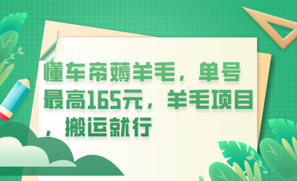 （6175期）懂车帝薅羊毛，单号最高165元，羊毛项目，搬运就行 - 副业心选-副业心选